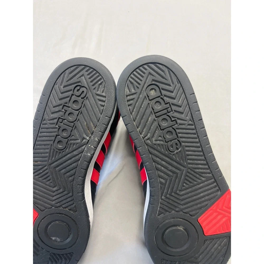 Adidas Hoops 3.0 Mid Mens Sneakers Black Red ID9835 Basketball Shoes Size 8